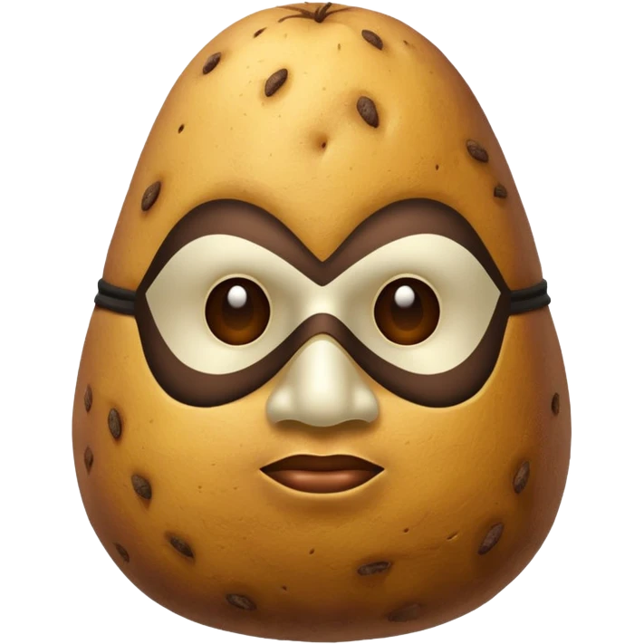 Masked potato emoji