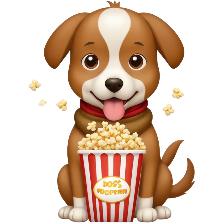 Dog eating popcorn  emoji