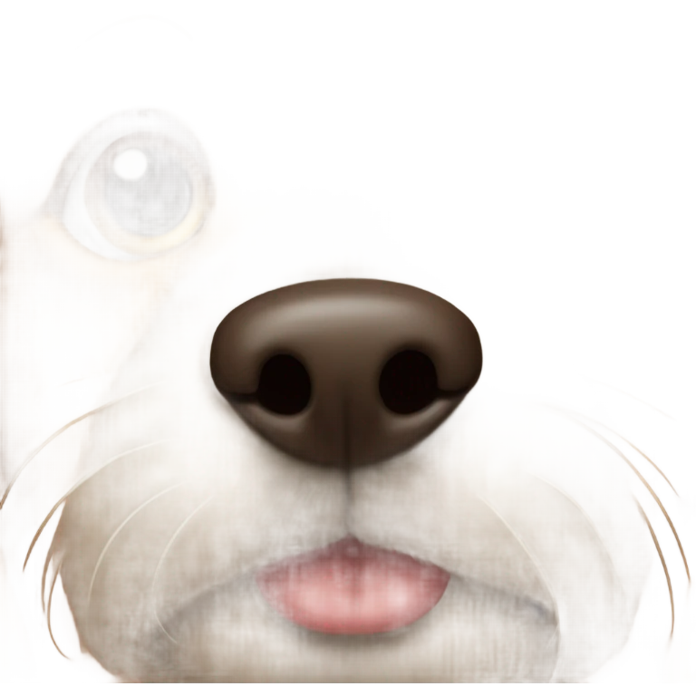 Dog with human nose emoji