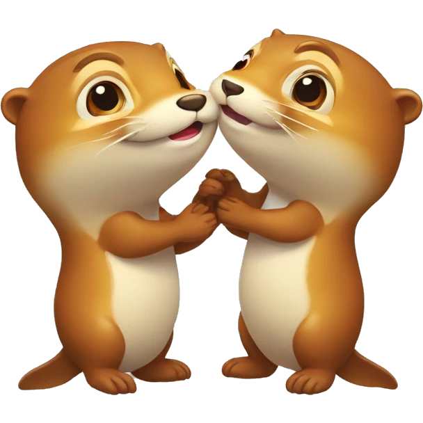 Poisson et une loutre amoureux emoji