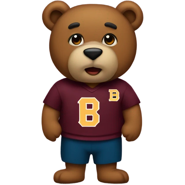bruin wearing maroon emoji