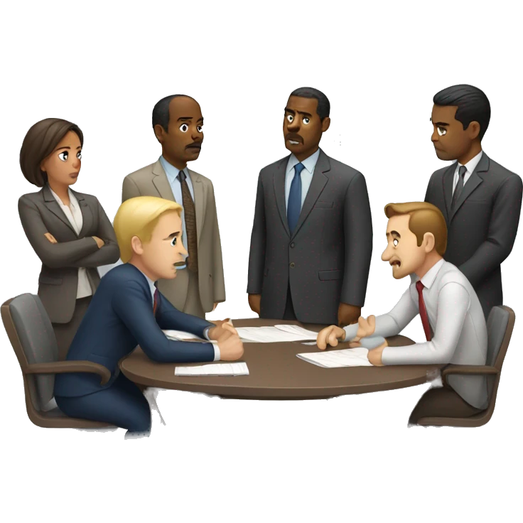 Tense meeting emoji