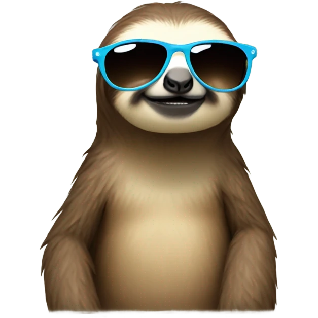 Sloth with sunglasses  emoji