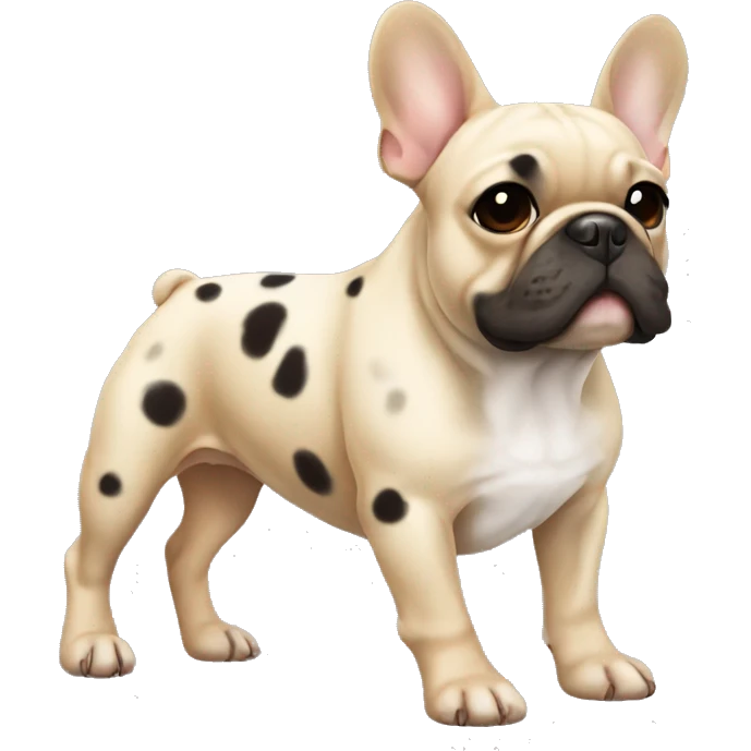 French bulldog beige with dark spots on the body emoji