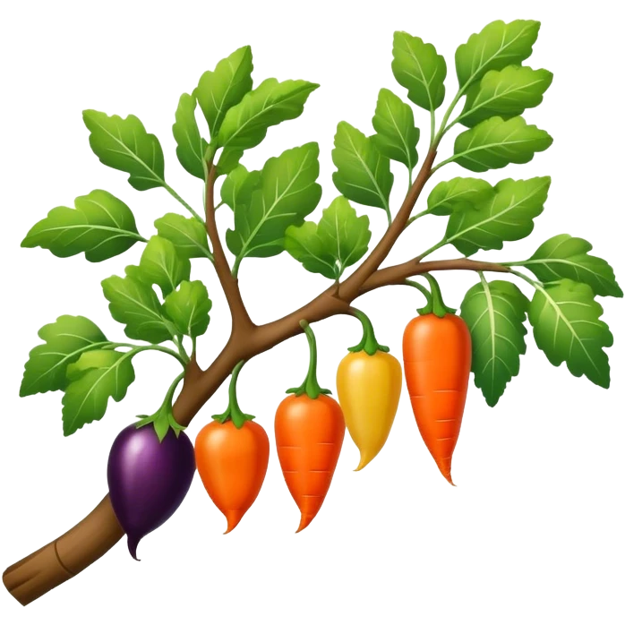 vegetables on a tree branch emoji