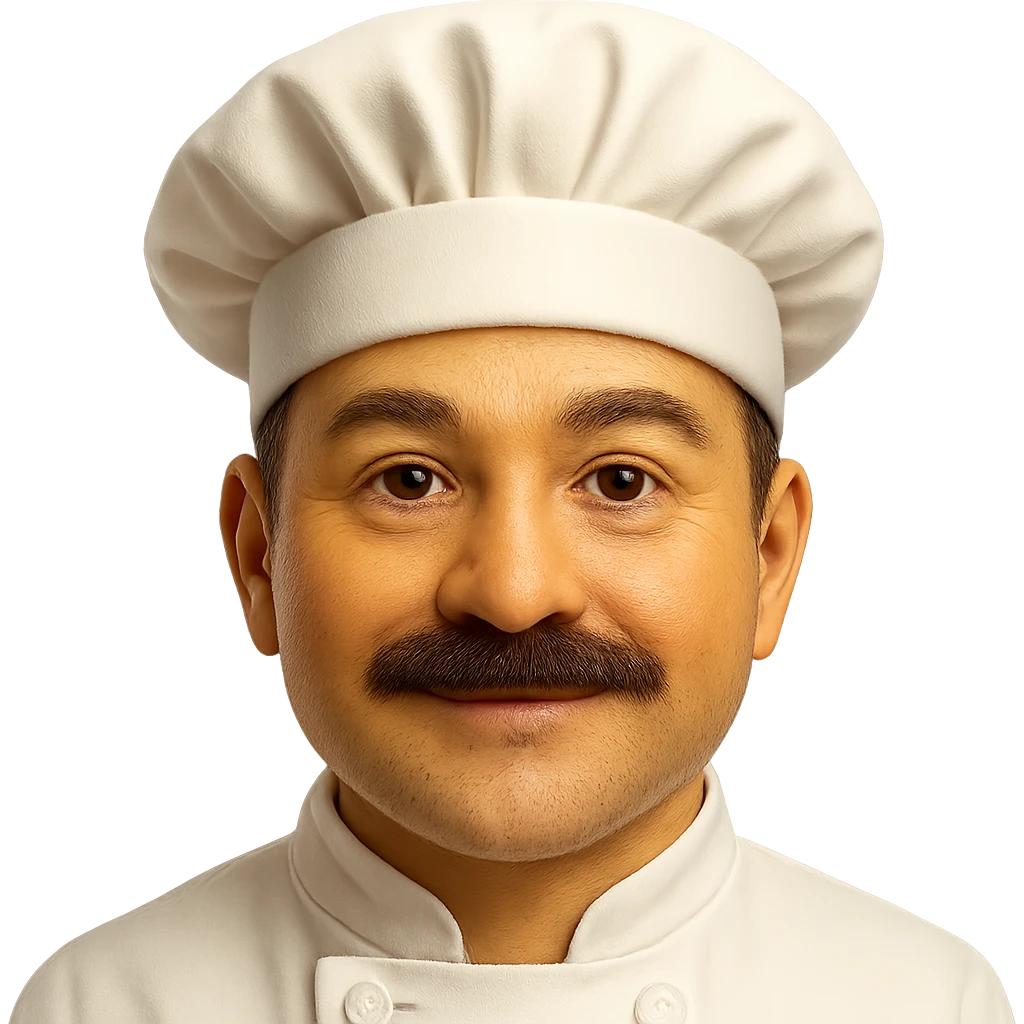 photorealistic chef, emoji style emoji