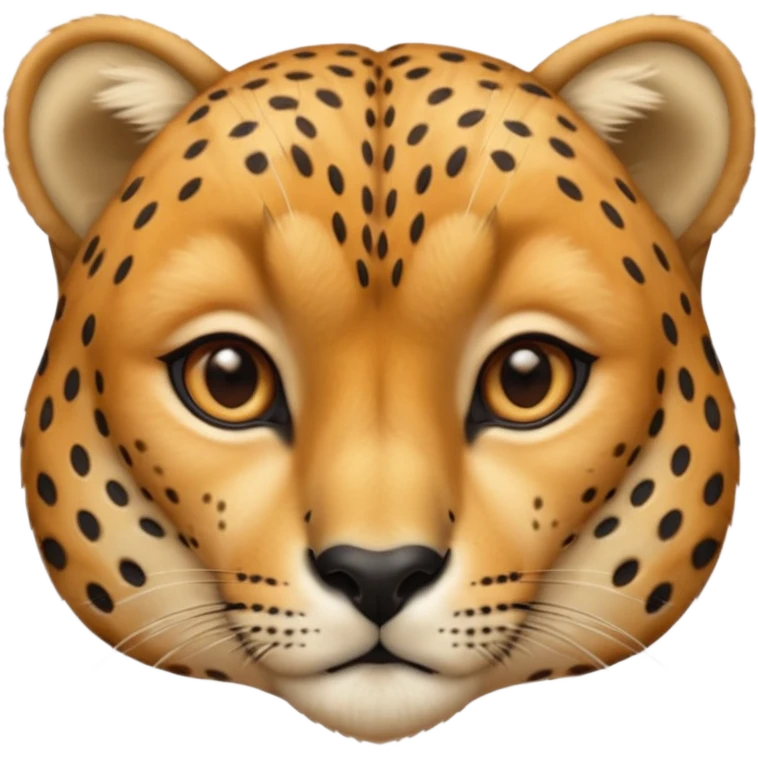 cheetah giving kiss face emoji