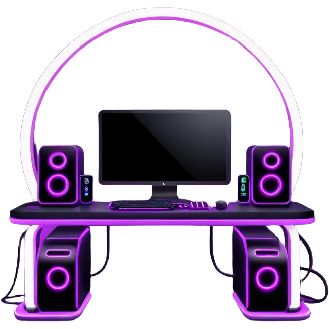 purple gaming setup emoji