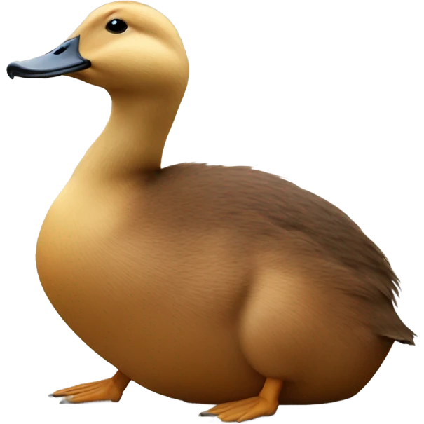 Duck sitting on top of capybara emoji
