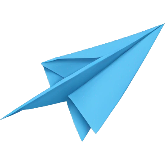 origami paperplane blue  emoji