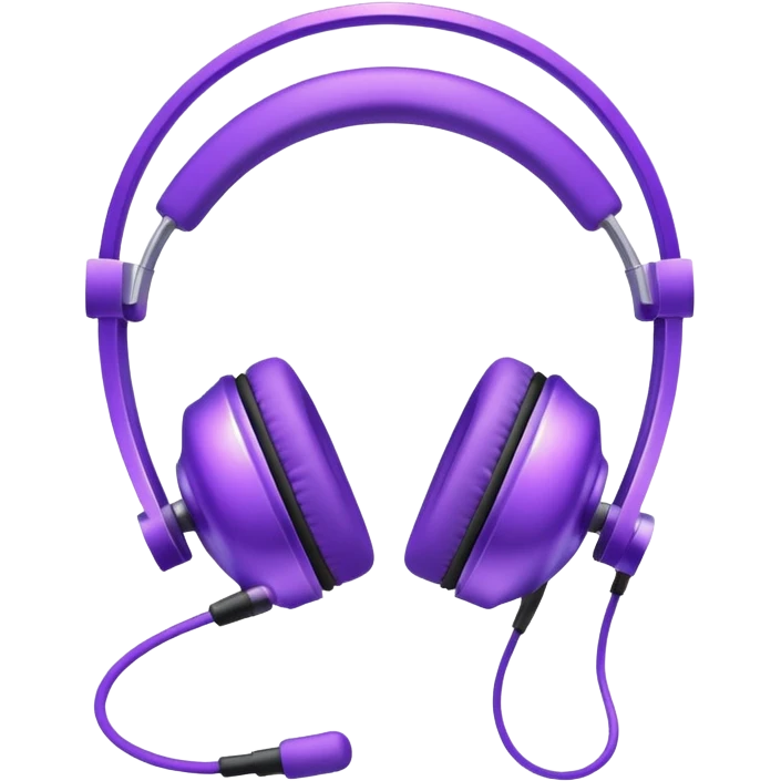 glitter purple headset emoji