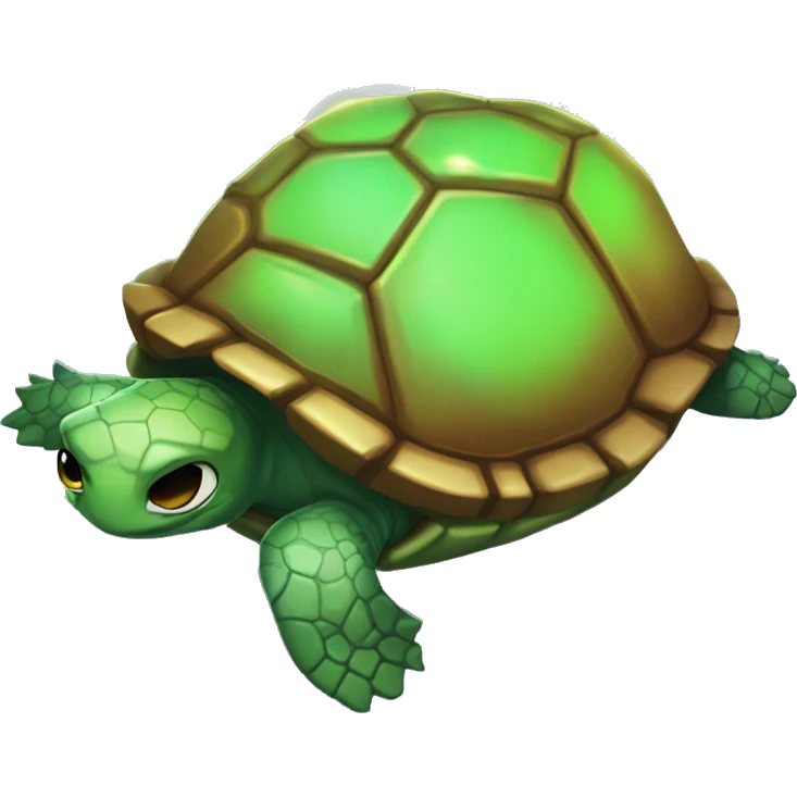 Turtle shell with glowing goo emoji