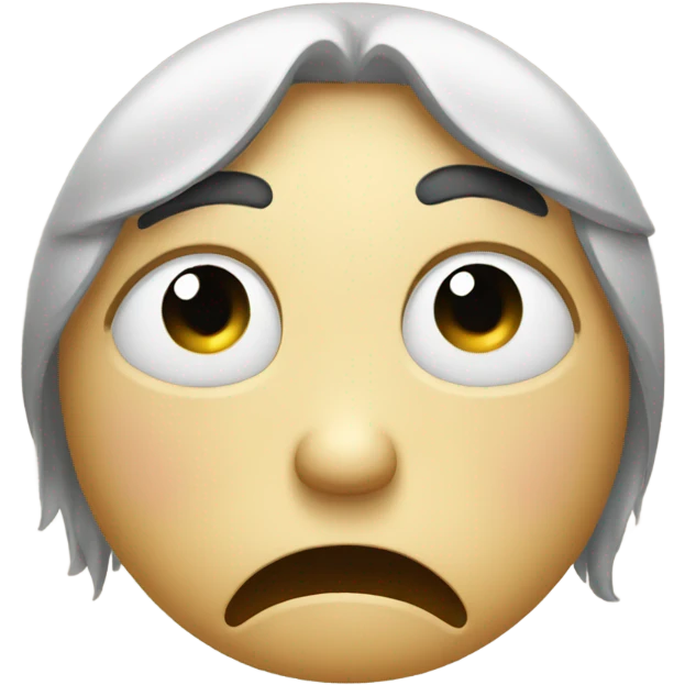 Sad, crying face emoji