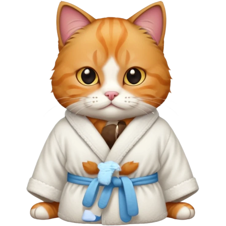 scottish cat with bathrope emoji