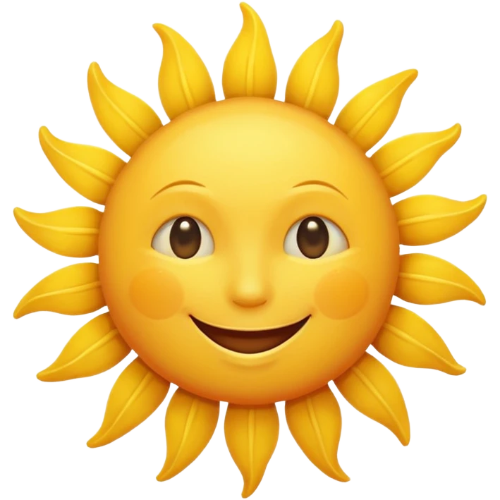 smiling sun emoji, simple and cheerful emoji
