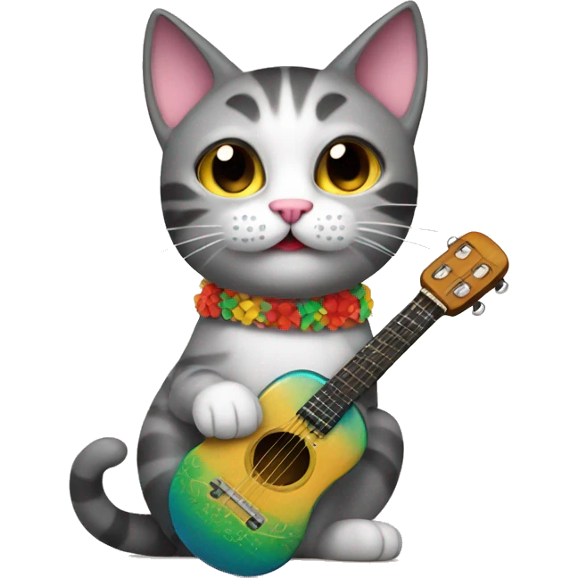 Cat with a maracas emoji