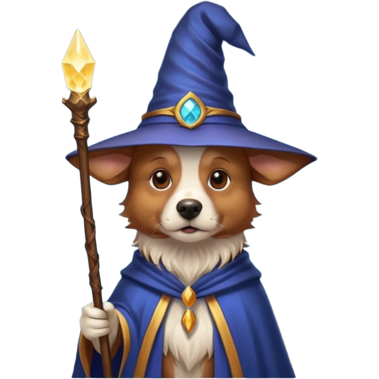Dog wizard emoji