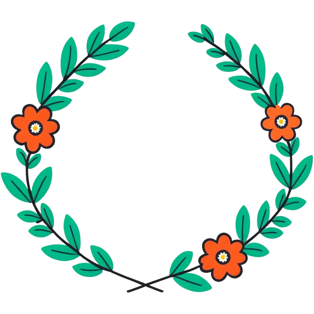 floral garland wreath emoji