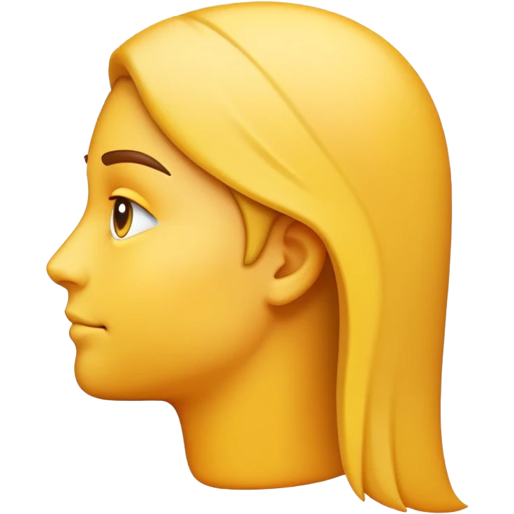 Side profile emoji looking left blank expression  emoji