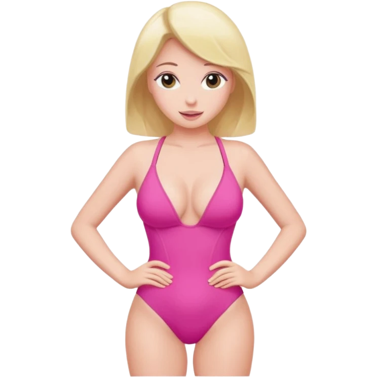 boobs in pink swimsuit emoji