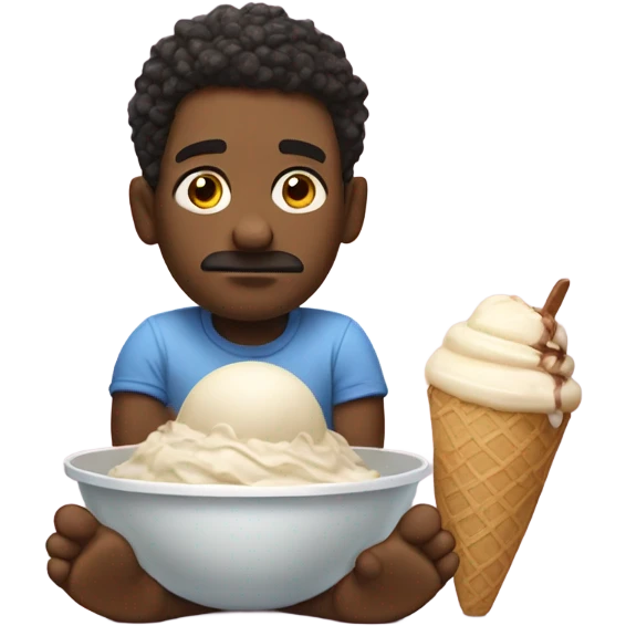 Too much ice cream makes Gregory upset about his big feet emoji