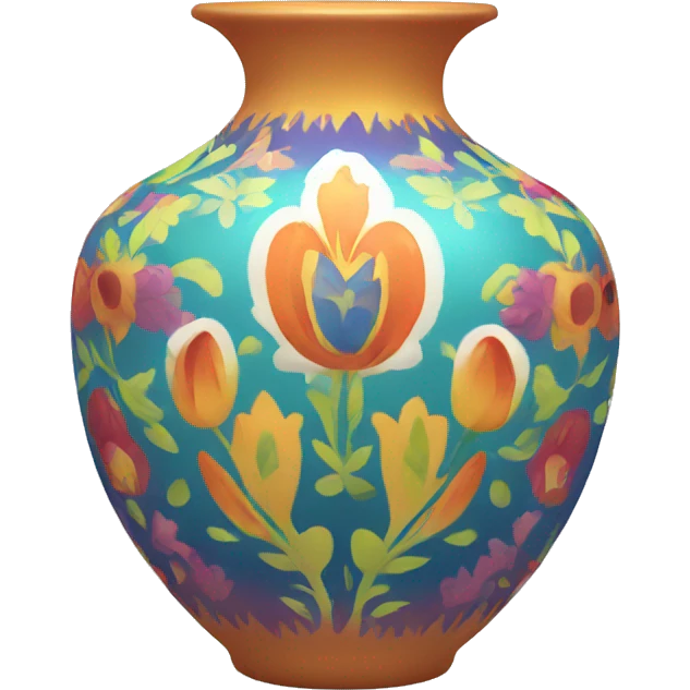 Colorful vase emoji