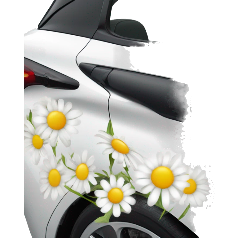 Chevrolet bolt Blanche avec fleur marguerite  emoji