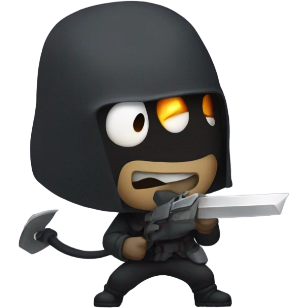 Deuce fighting evil emoji