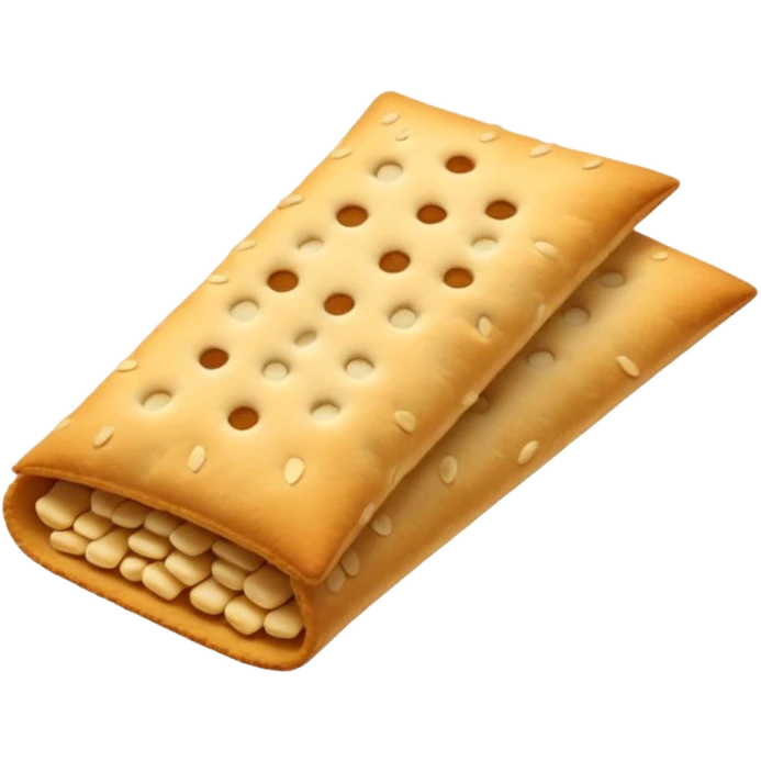 un tas de crackers aux graines bord lisse emoji