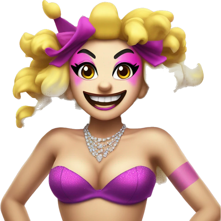 Wario as a showgirl  emoji