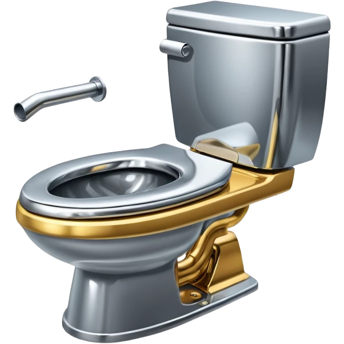 Shiny advanced futuristic Cyberpunk toilet emoji
