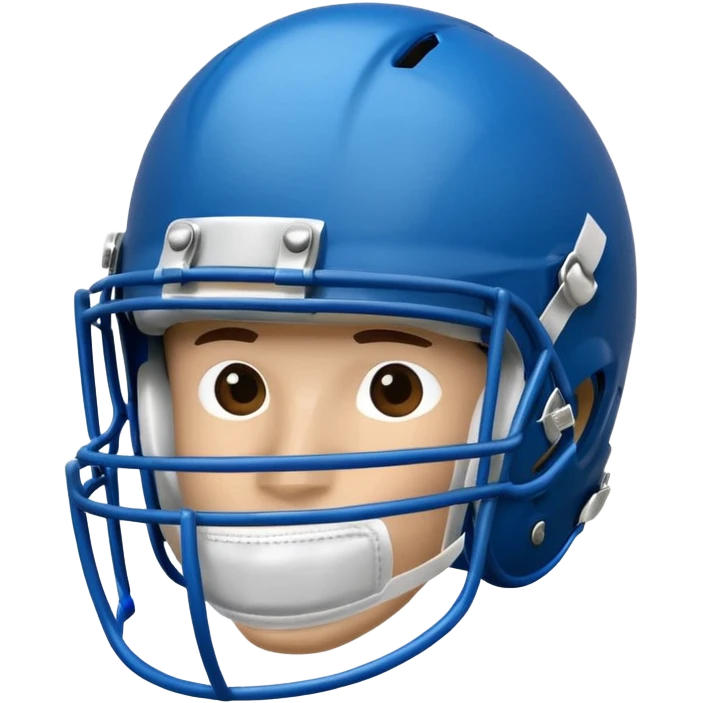College football player helmet in blue color emoji