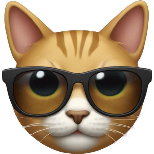 Cat with sunglasses emoji