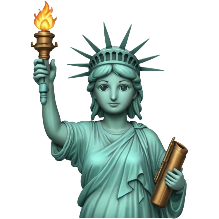 Statue of Liberty holding a torch emoji