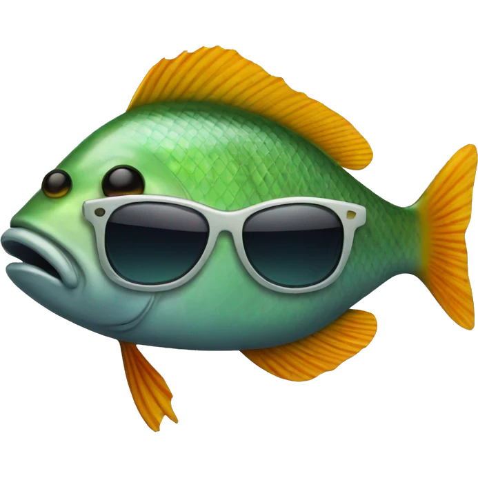 Fish with sunglasses  emoji