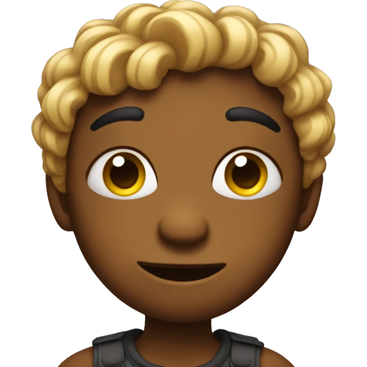 Shy emoji with a funk on the head emoji