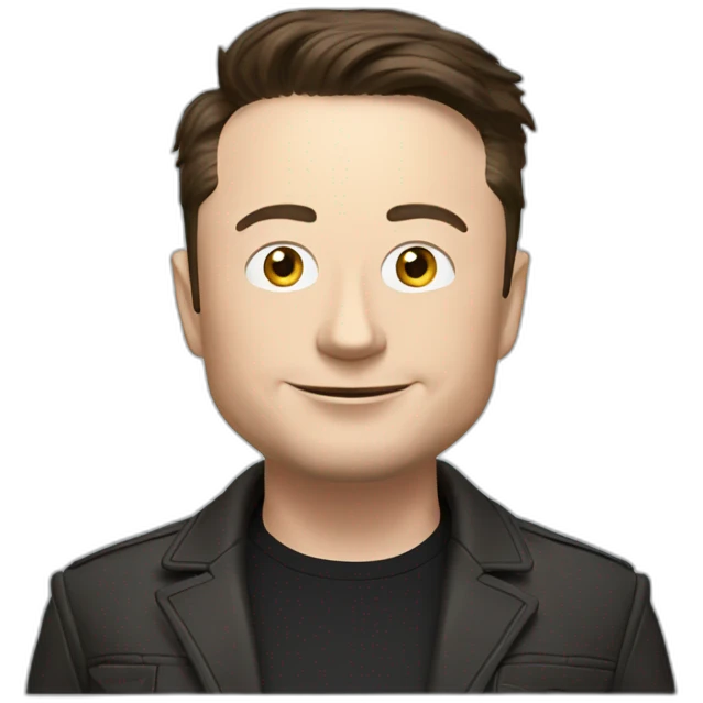 elon musk with tesla model 3 emoji