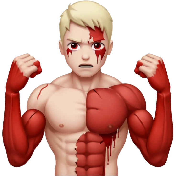 knee torn to the blood emoji