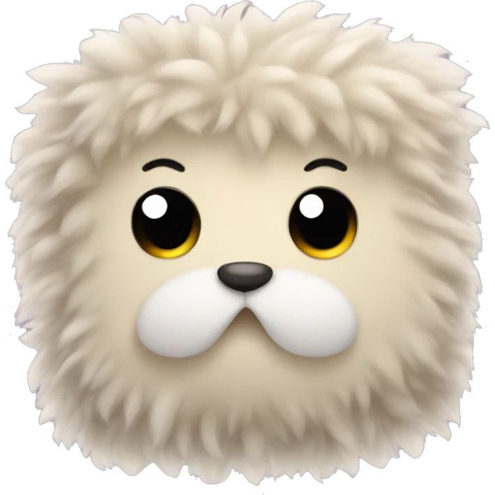 Cute cozy fluffy pillow emoji