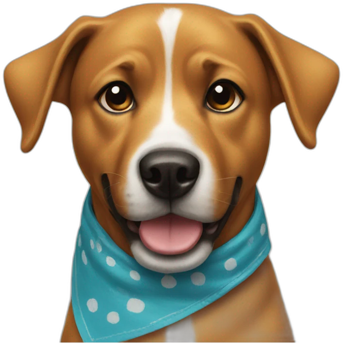 dog with bandana emoji