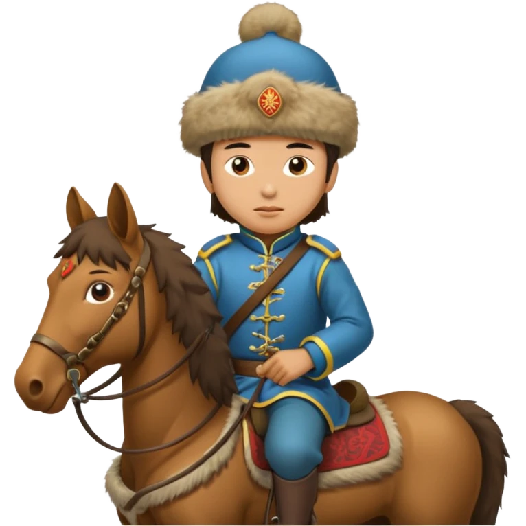 mongol soldie horse riding emoji