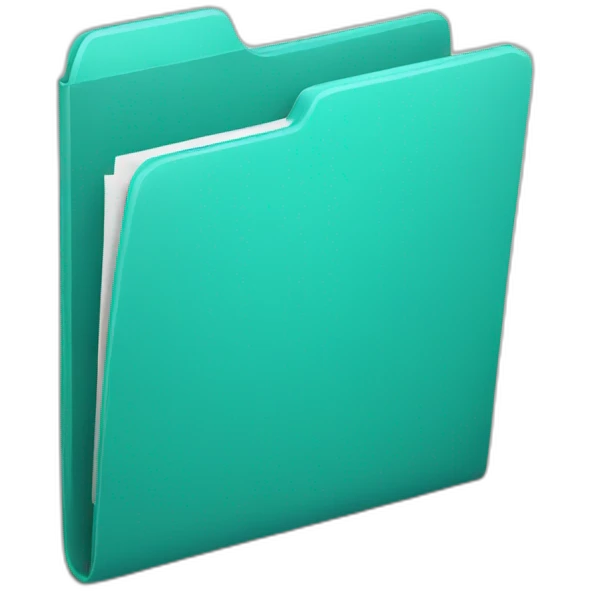 turquoise folder emoji