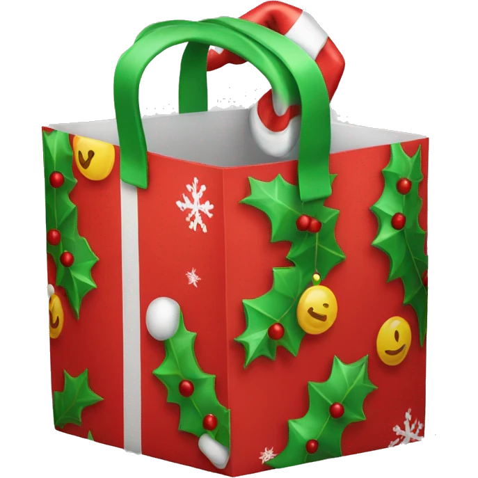 Christmas gift bag emoji