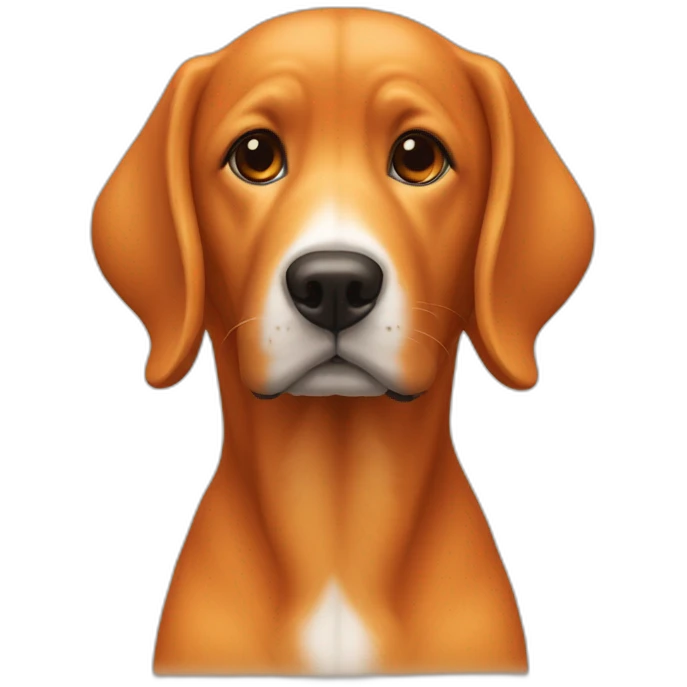 Un chien dans une orange emoji