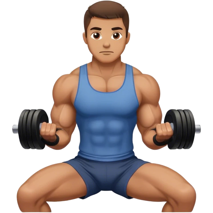 man seated weighted wrist curl emoji