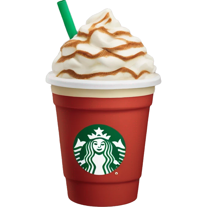 red starbucks frappe cup  emoji