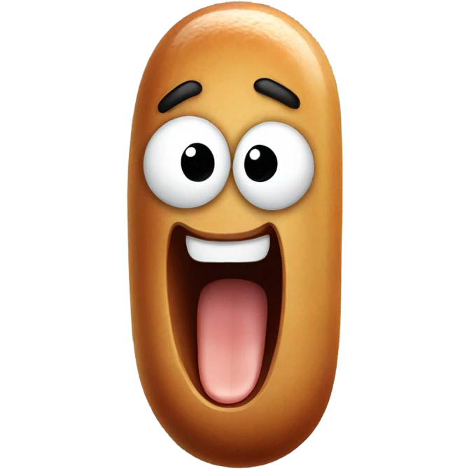 Big sausage with hungry face emoji