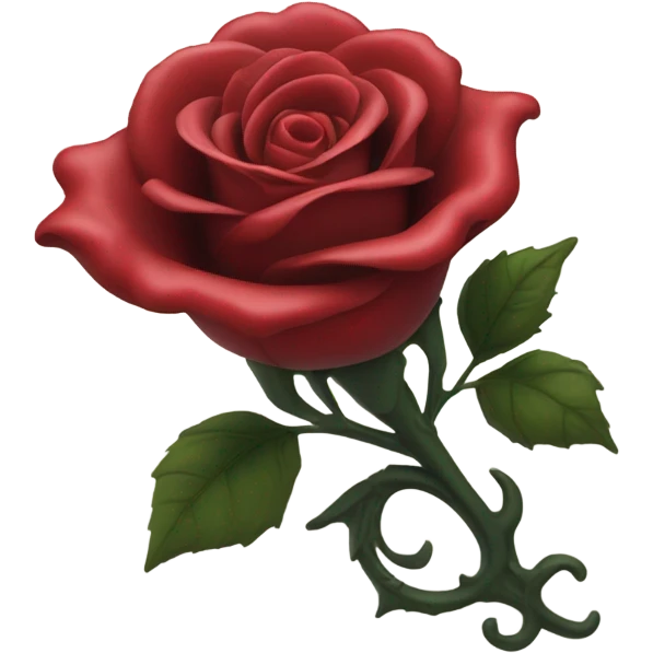 Red ghotic  rose pistol  emoji