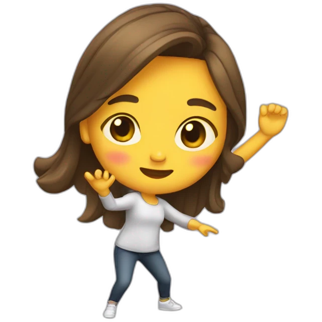 fille qui fait un dab emoji