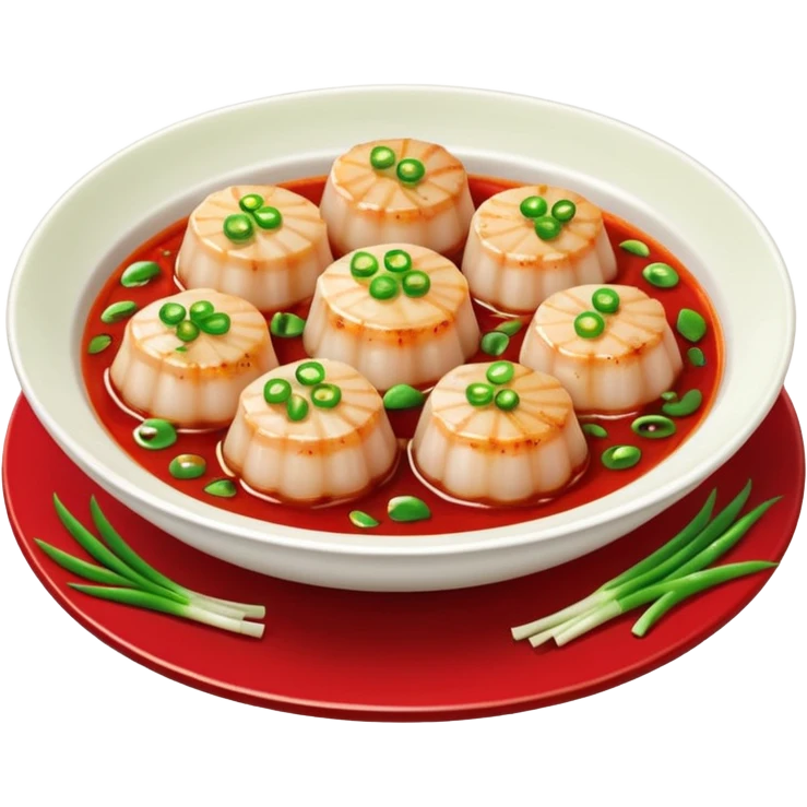 Scallops in spicy sauce Chinese dish emoji